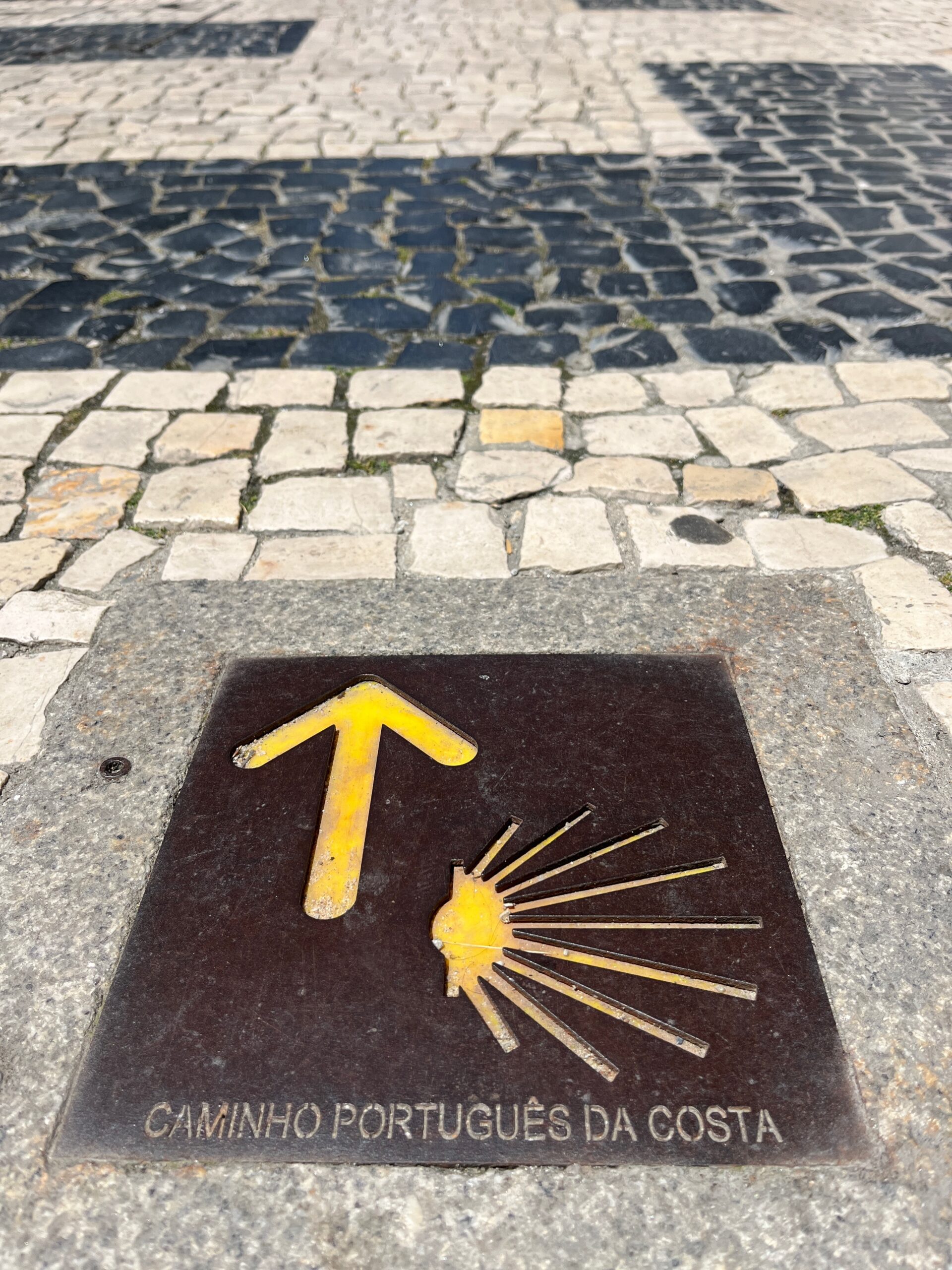 Pfeil für den portugiesischen Küstenweg